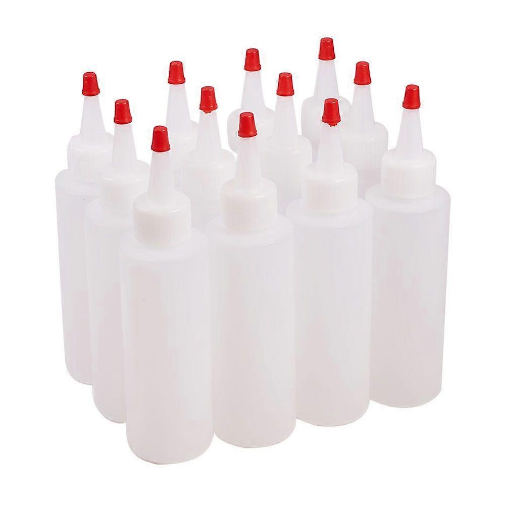 Plastic Glue Bottles Bottle Caps Through-hole White 4.1x16.3cm capacity: 120ml 12pcs/set