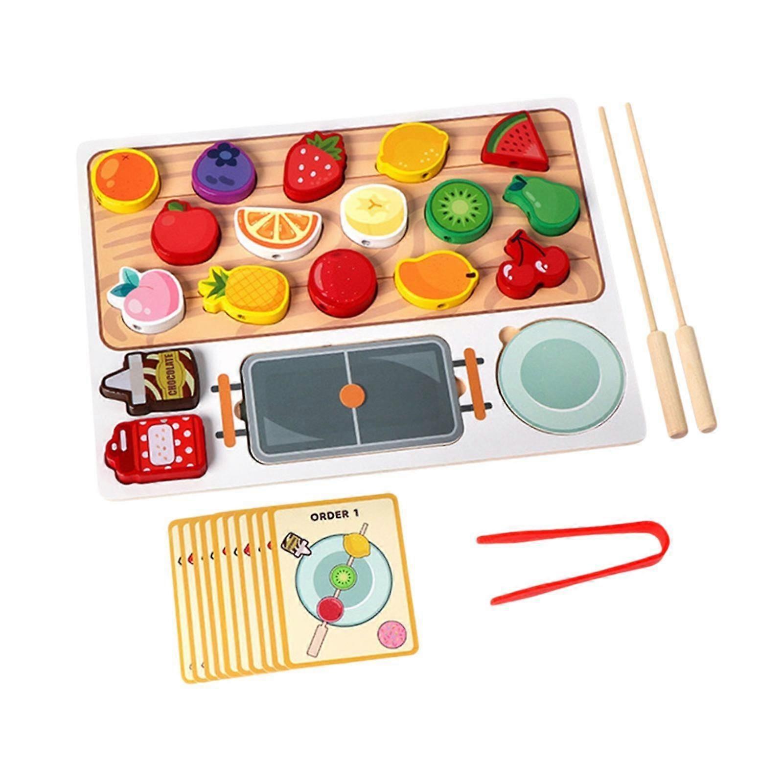 木製の遊び玩具フードシミュレーションキッチン玩具教育用キッチンプレイセット