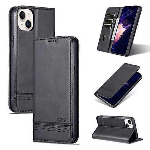 For iPhone 15 AZNS Magnetic Calf Texture Leather Phone Case