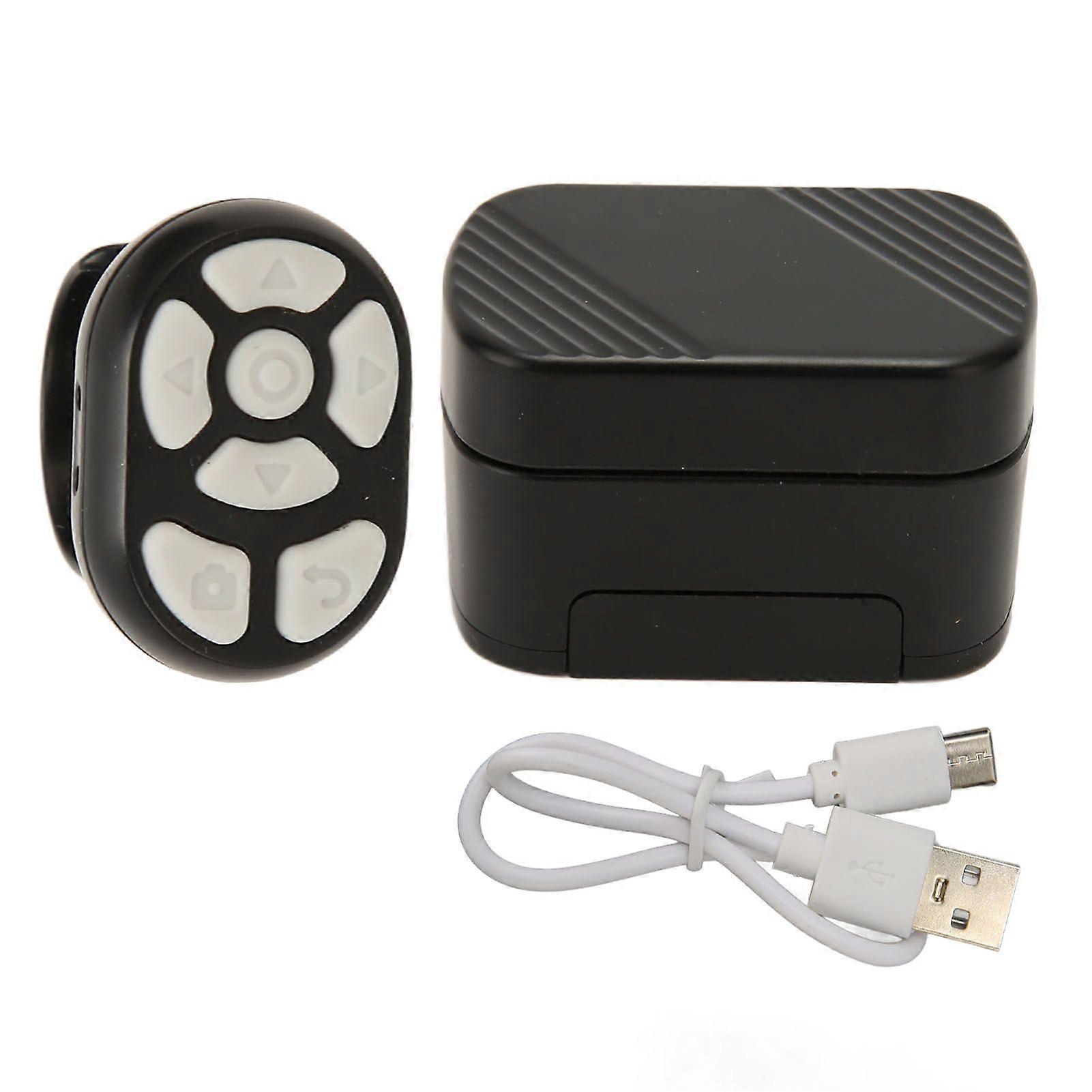 Scrolling Ring Wireless Remote Control Page Turner for Iphone for IOS Tablet for IOS for Android Black