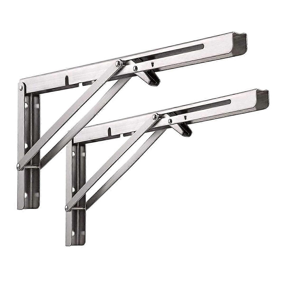 2pcs Bracket Metal Shelf Metal Wall Shelf Stainless Steel Brackets Wall Shelf Brackets Floating Shelf Brackets DIY Shelf Brackets Shelves Metal