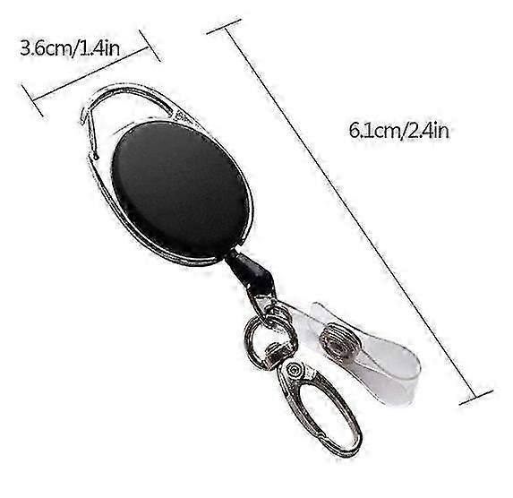 Key Chains4 Pieces Retractable Key Chains Retractable Badge Reels Retractable Badge Holder with Reinforced Spring and Heavy Duty