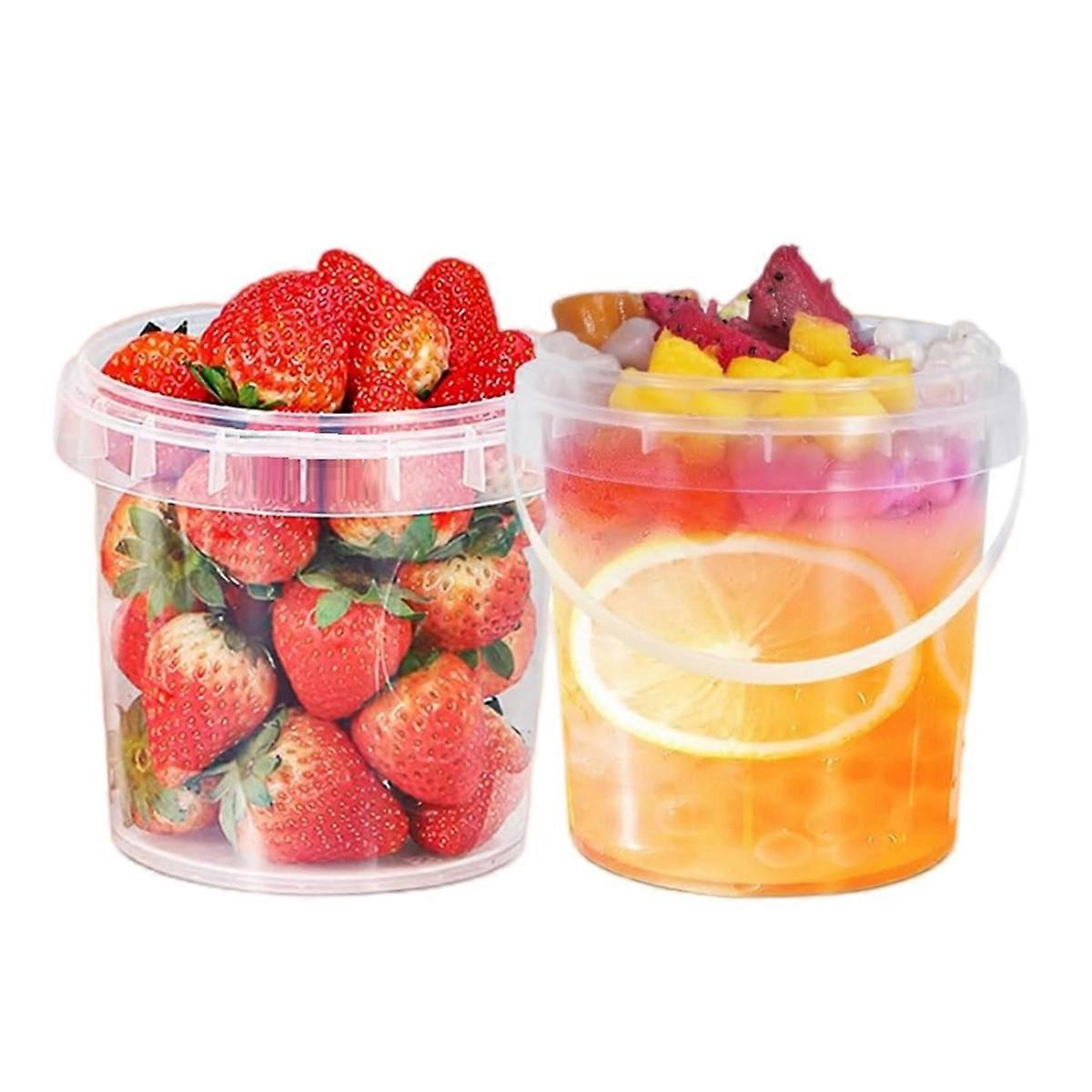 Ice Cream Bucket with Lid and Handle Cocktail Rum Bucket for Drinks Food Storage Poke