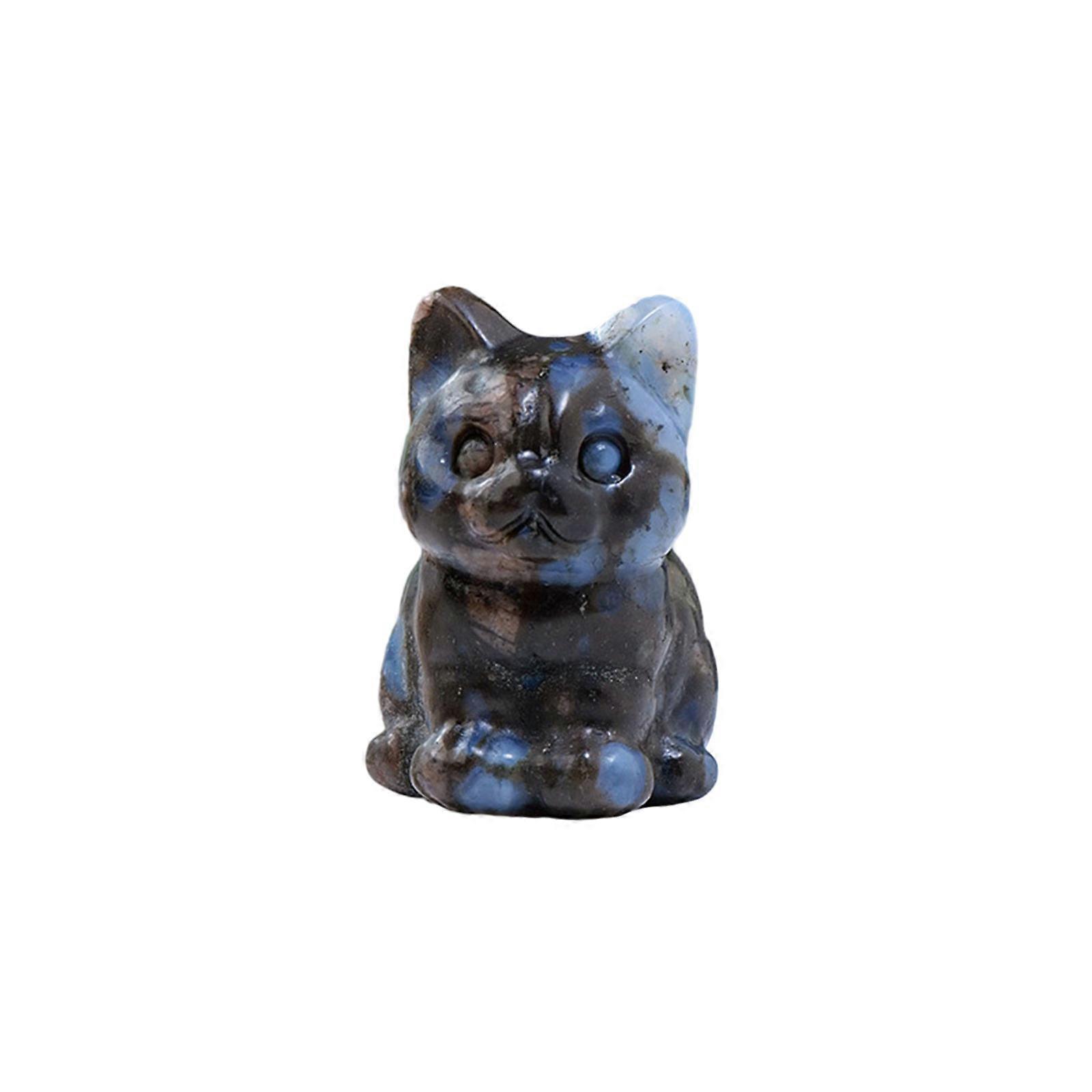 Unique Crystal Cat Ornament with Fine Craftsmanship Cat Figurine Statue Symbol of Luck and Happiness for Home or Office