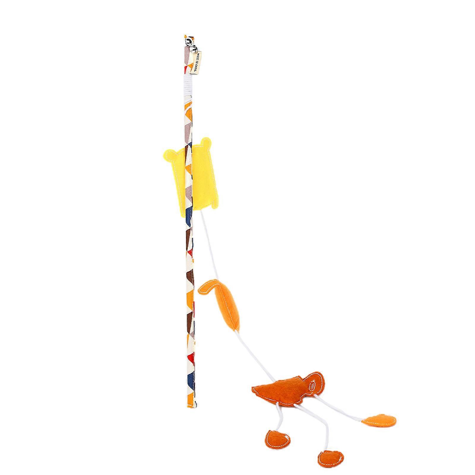 Lovely Cat Tassel Toy Cat Wand Toy Tassels Clouds with Bells for Indoor Cats Kitten Playing- Chasing