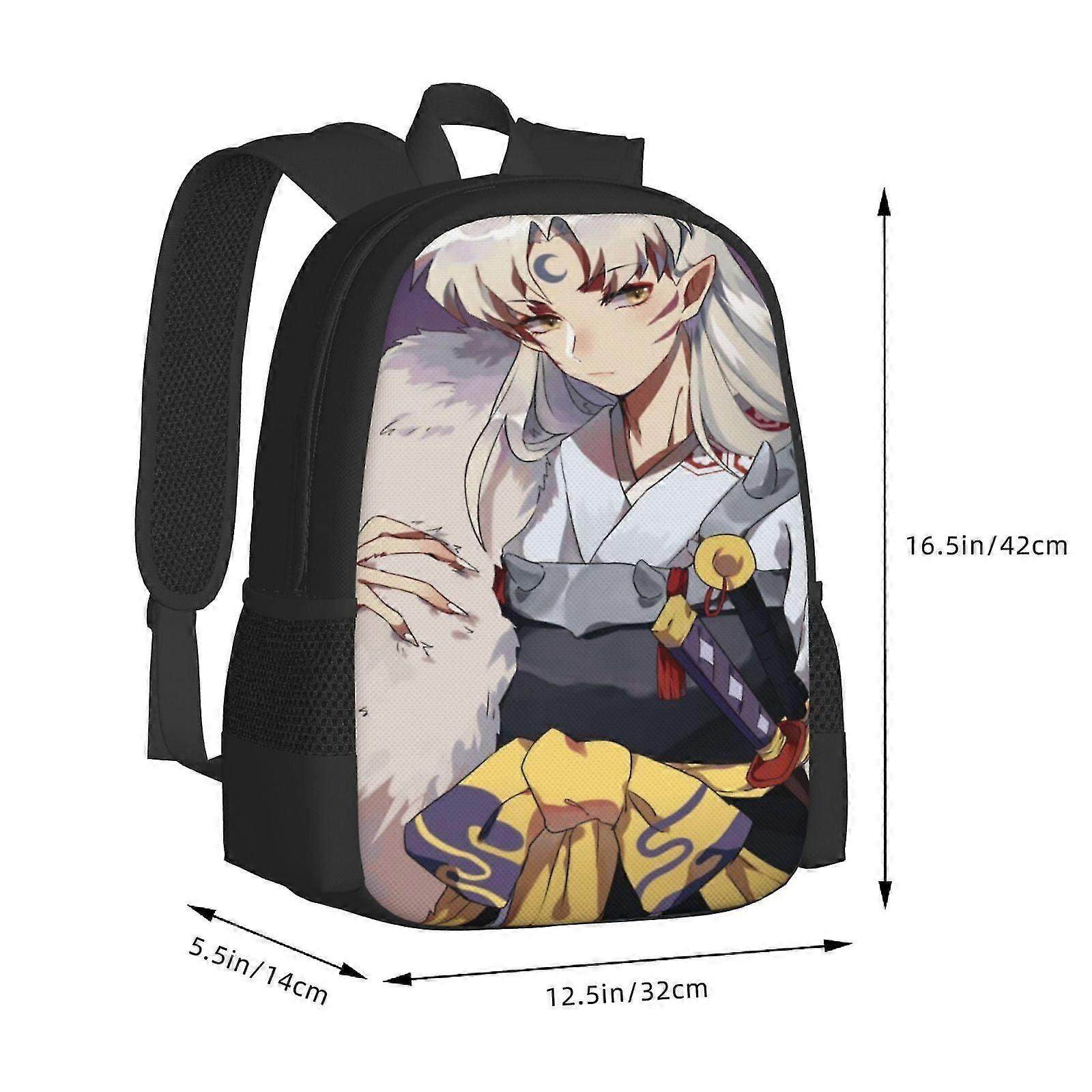 v774 Sesshomaru Inuyasha Cartoon Backpack Large Capacity Laptop