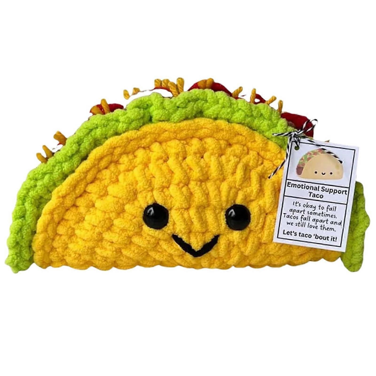 Emotional Support Taco Plush - Handmade with Positive Affirmations