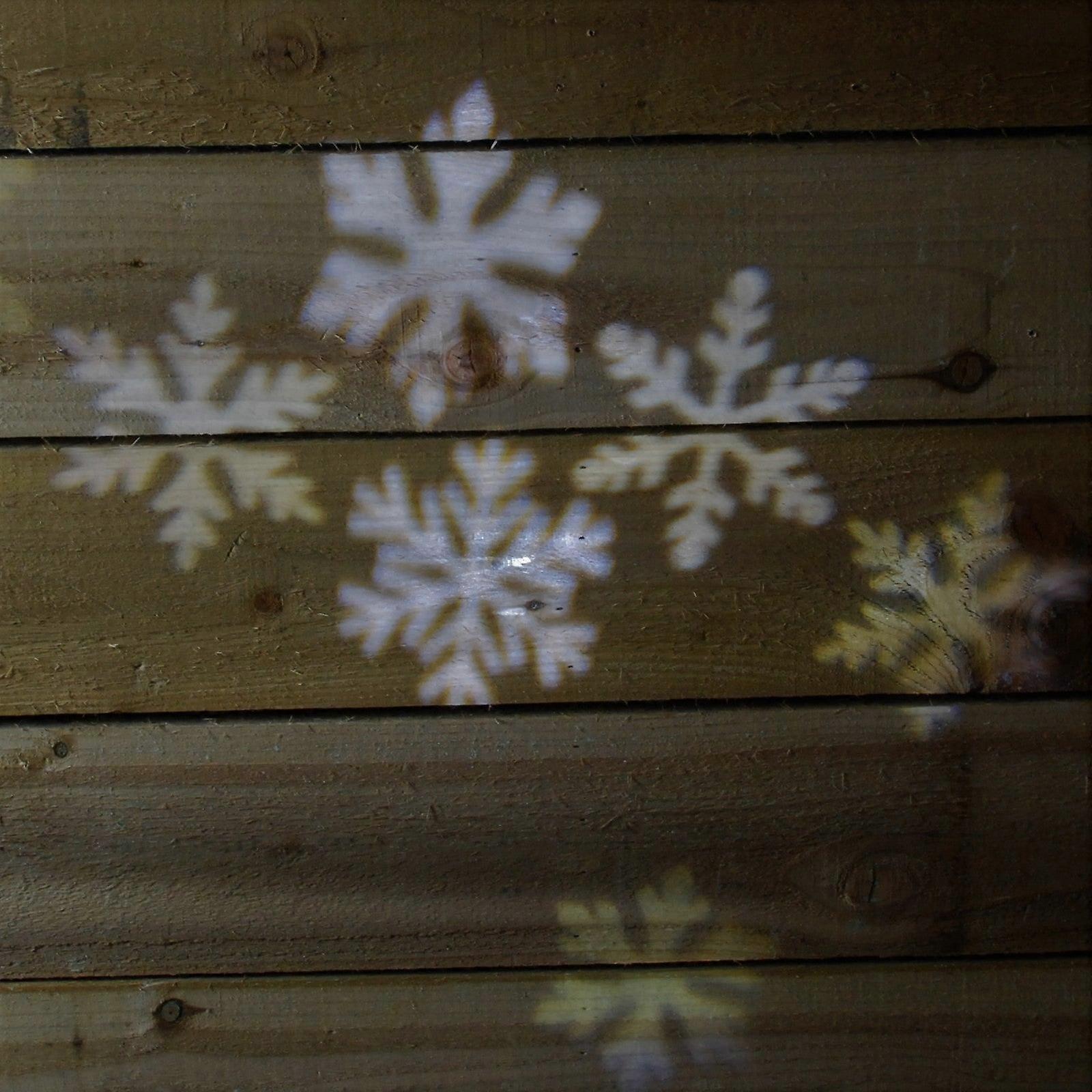 Cool White Led Rotating Snowflake Projector