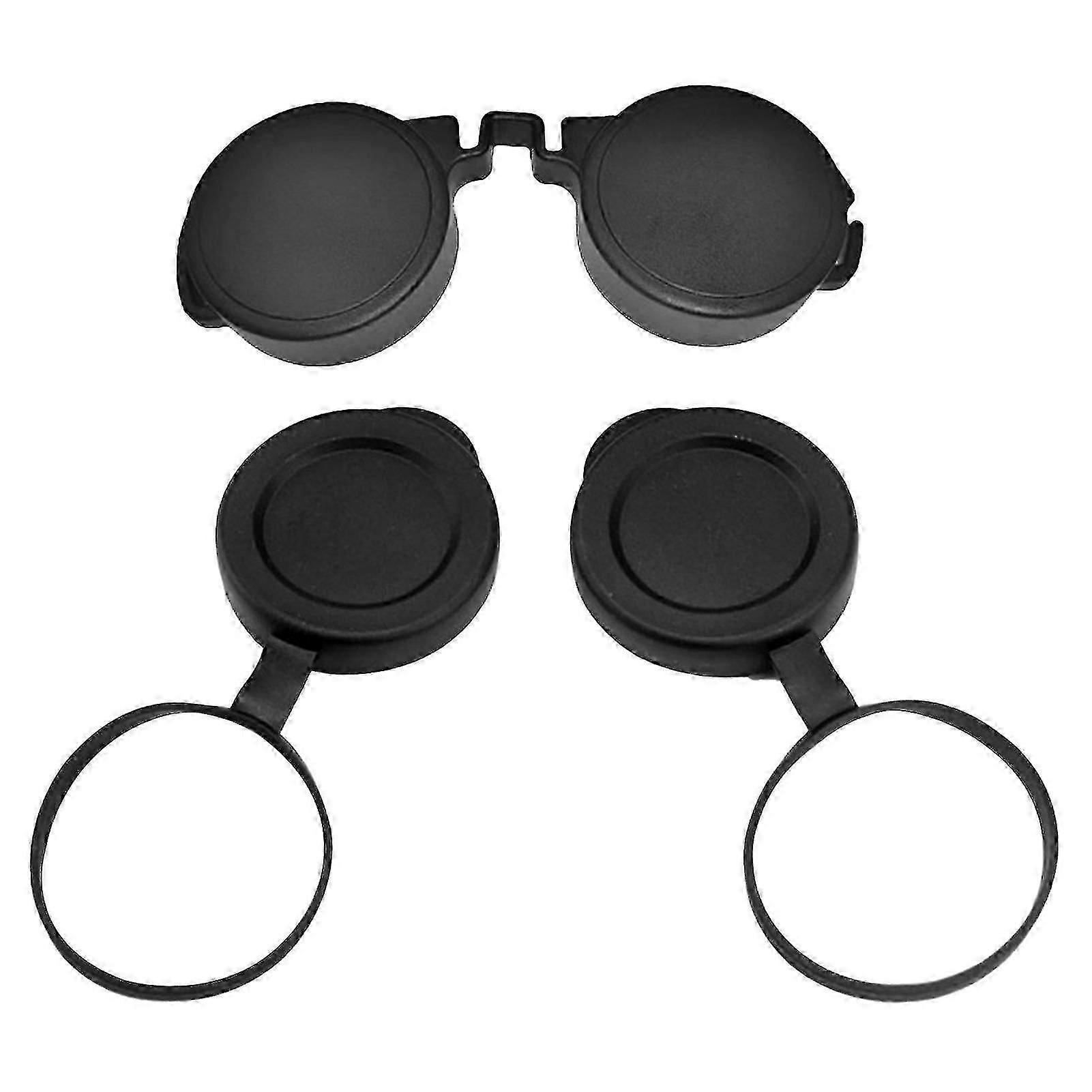 3pcs Rubber Fixed Objective Optics Lens Cap Professional Travel For Binoculars