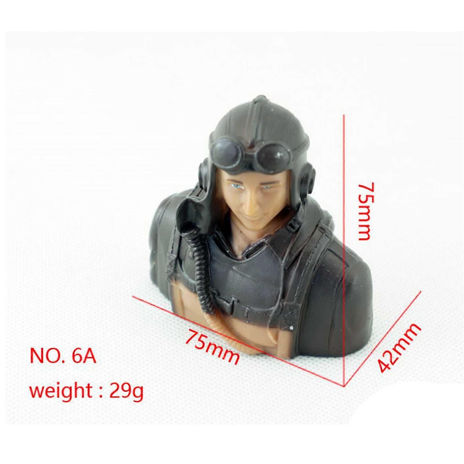 1/5 1/6 1/9 Scale Figure Pilots Toy Model With Headset Glass for RC Plane part