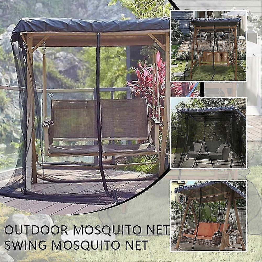 Mosquito Netting for Patio Porch Swing Net Outdoor Mesh Screen with Zipper Tent