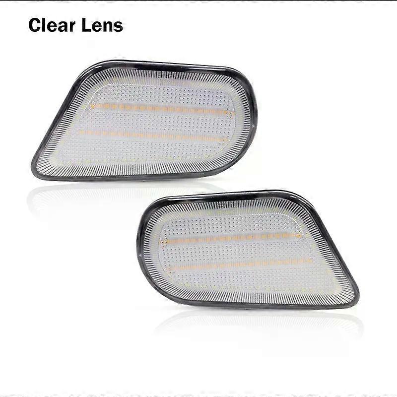 Applies to 2pcs Front Bumper White&Amber LED Running Lights and Dynamic Turn Signal For Pontiac Firebird,Exact Fit Bumper Reflector 98-2002