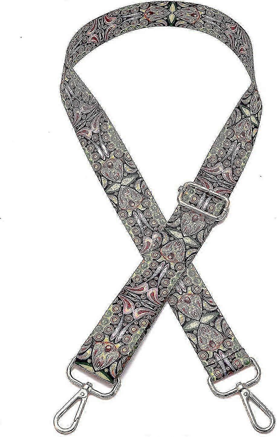 「レディースゴールドカラーのカラフルなショルダーストラップ、長さ調節可能なワイドショルダーストラップ、ハンドバッグ用ショルダーストラップ、3.8cm幅、80-140cmショルダーストラップ