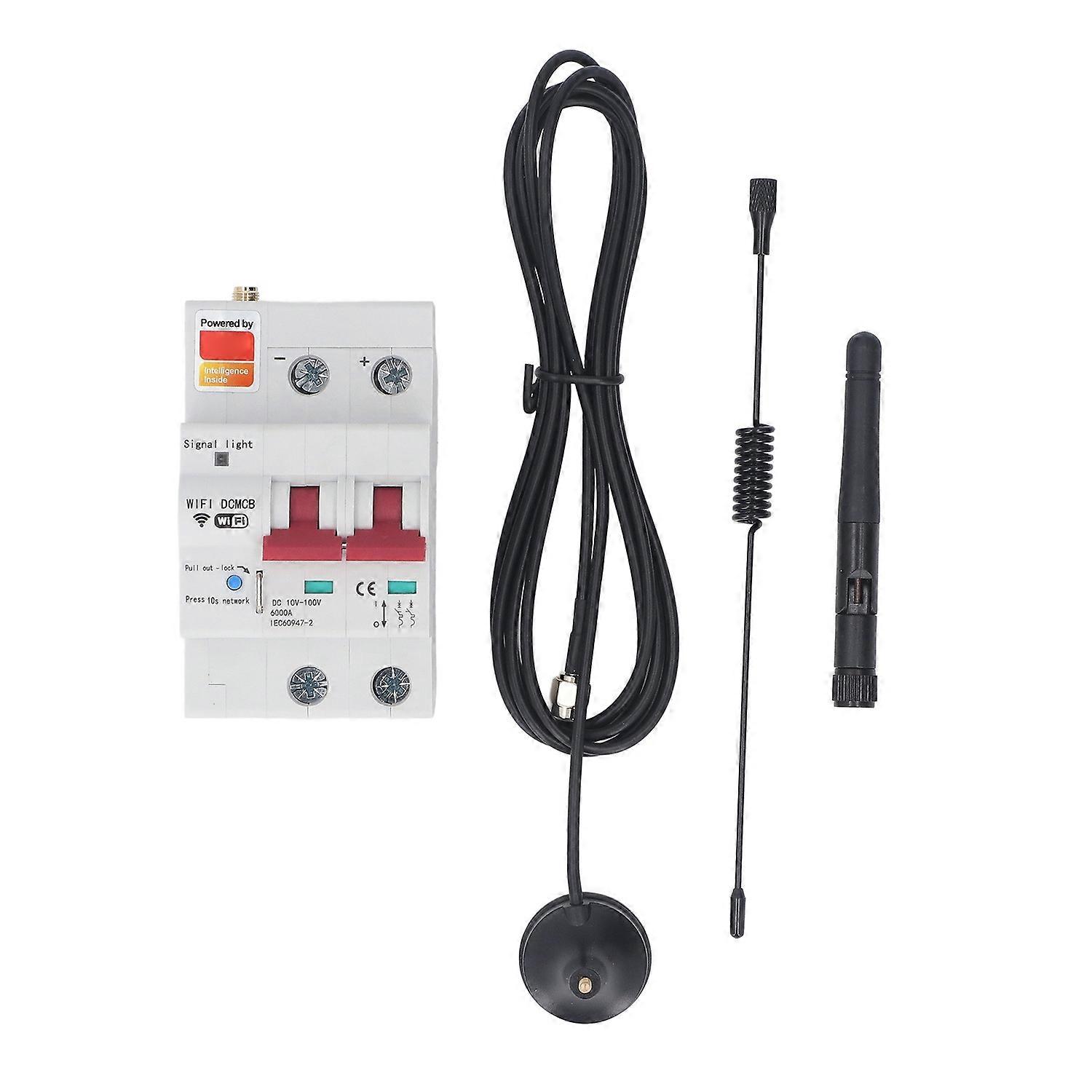 Smart DC Circuit Breaker 2P APP Control Voice Control WiFi Circuit Breaker with Safety Lock DC10‑100