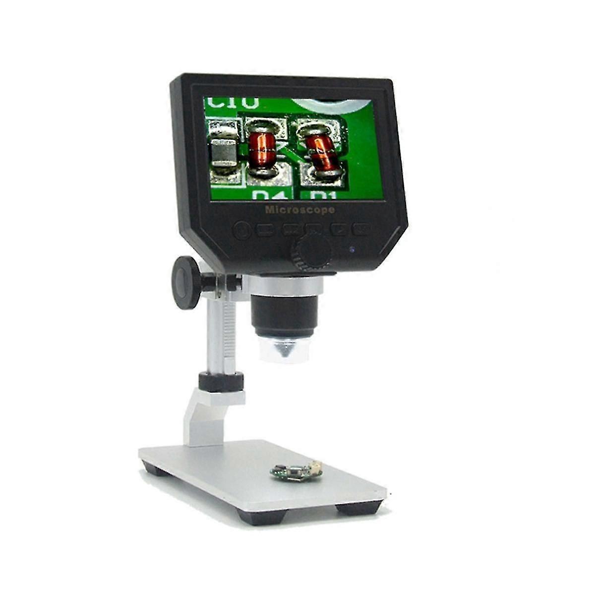 Digital Microscope -metal Stand 4.3 Inches Hd Lcd Video Soldering/ Phone Repair Microscope 600 Magn