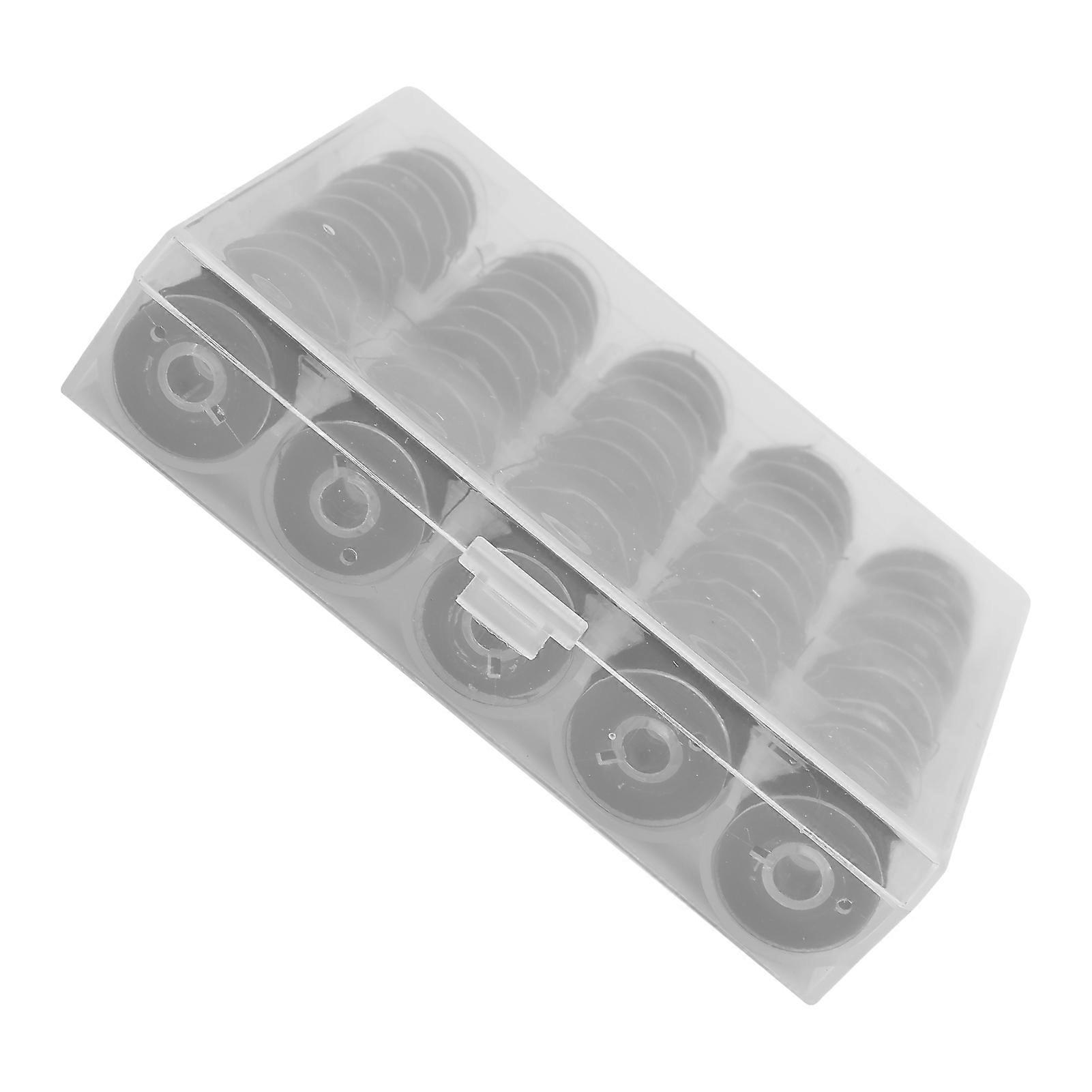 25pcs Bobbin with Thread Winding Wire Transparent Bobbins for Embroidery and Sewing Machines