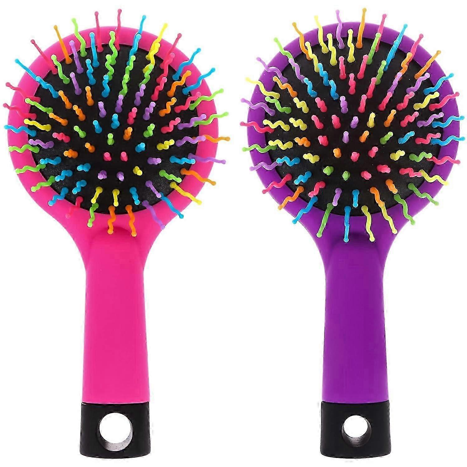 Set Van 2 Rainbow Volume Borstels Ontwarrende Haarborstels Haar