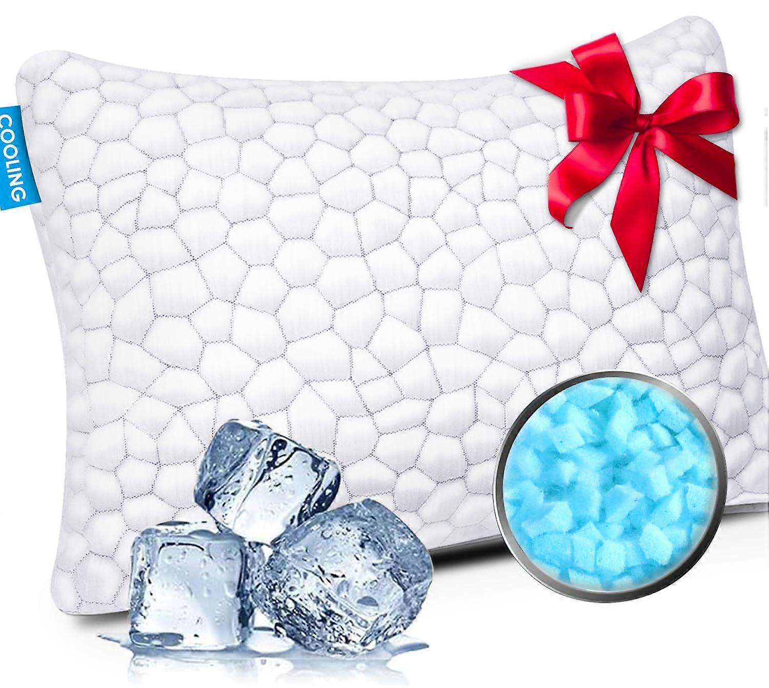 Cooling Luxury Gel Pillow for Side and Stomach Sleepers, King Size, Hypoallergenic Memory Foam, Breathable Design