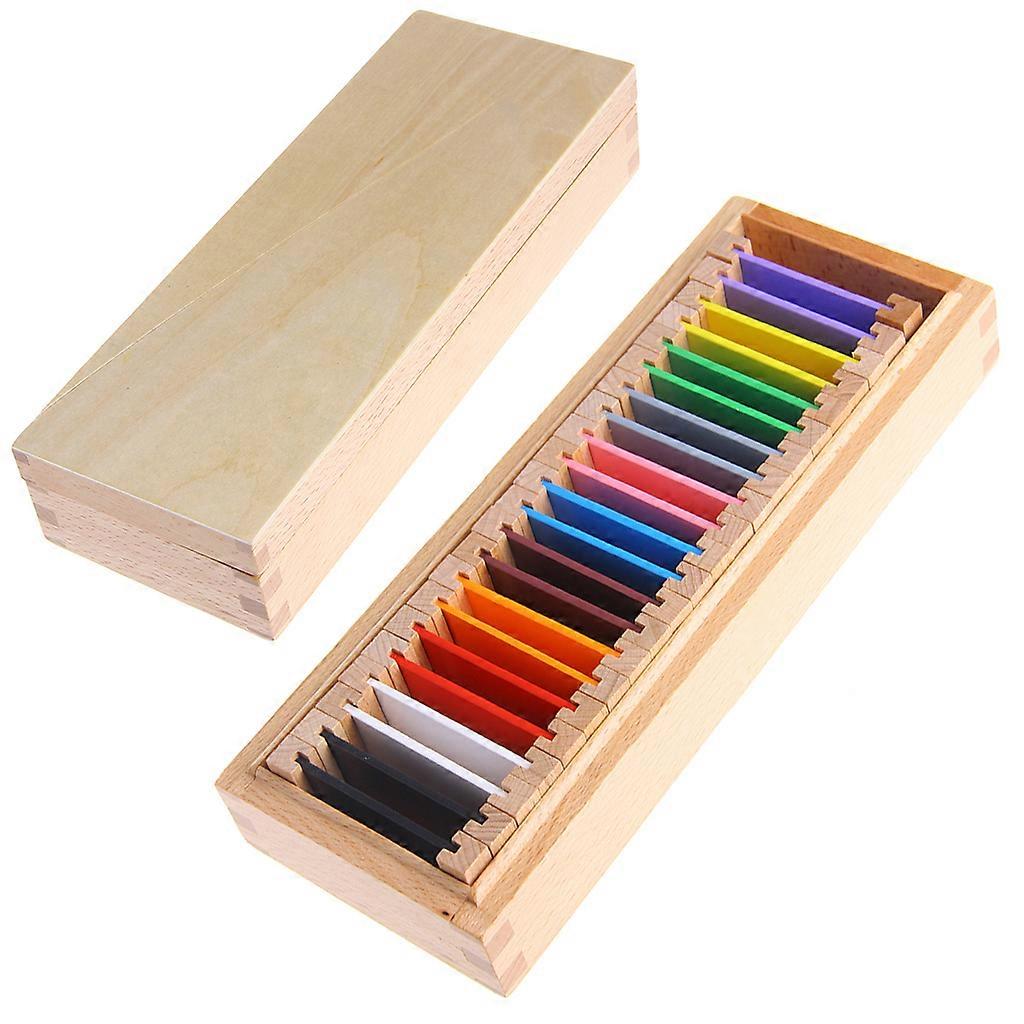 Monessori Sensorial Maerial Learning Color Able Box Holz Vorschule oy Schwarz