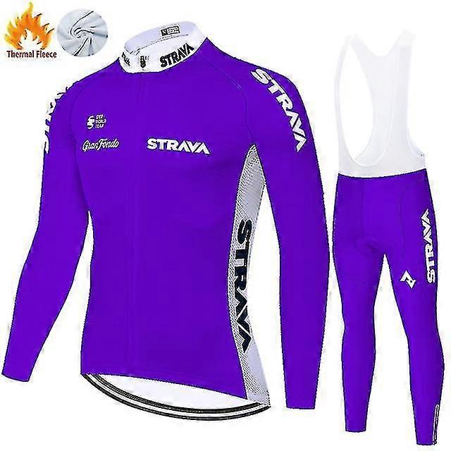 קבוצה חולצת ג'רסי לרכיבת אופניים בגדי ריקוד גברים ביגוד אופניים 20d כרית ג'ל חורף צמר תרמי אופניים חמים ביגוד @BUGU