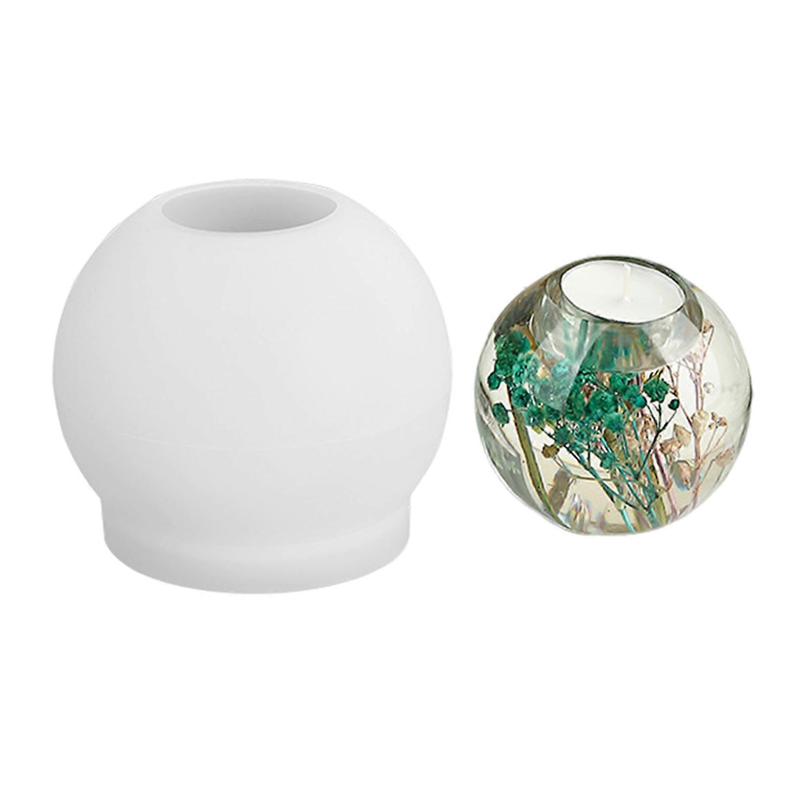 Unique Candle Holder Molds Crafting Molds Round Shape Candle Base Moulds Silicone Texture for Hand-Making Candlesticks