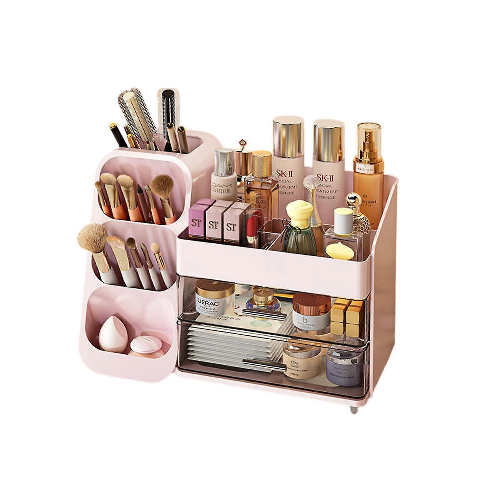 Makeup regulator and storage pink large large 3 transparent makeup drer editor