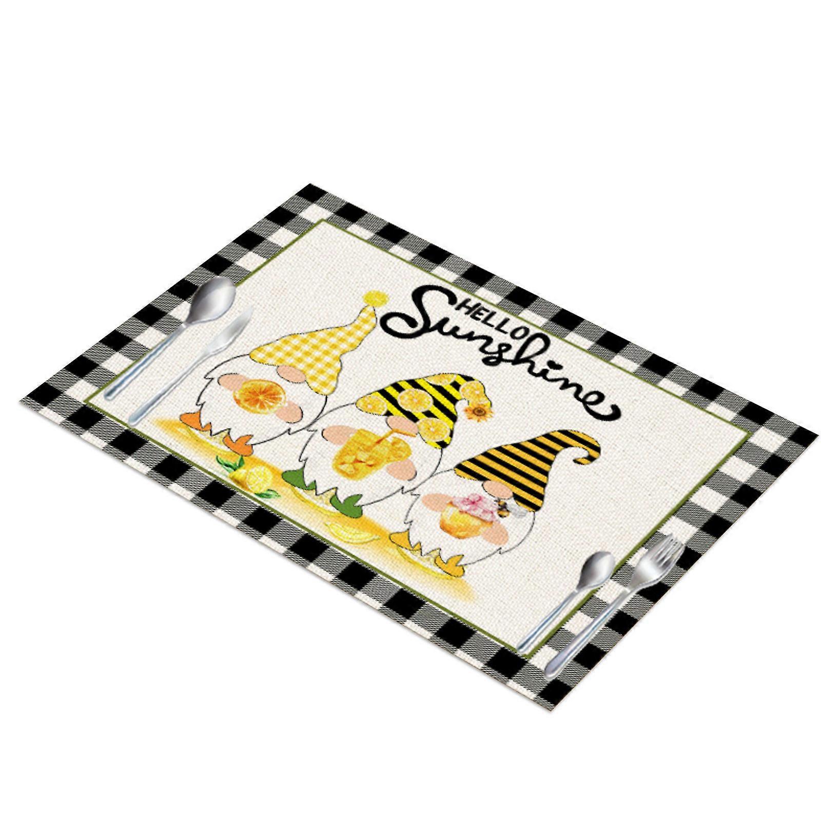 Summer Lemon Placket 32x42cm Made Of High-Quality Fabric Easy To Clean For Restaurant And Hotel Decoration