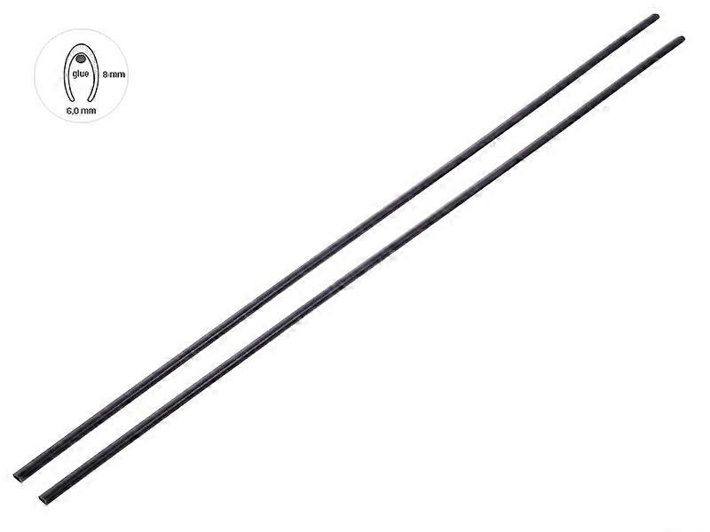 Türrandpuffer, 65 cm, mattschwarz, 2 Stk.