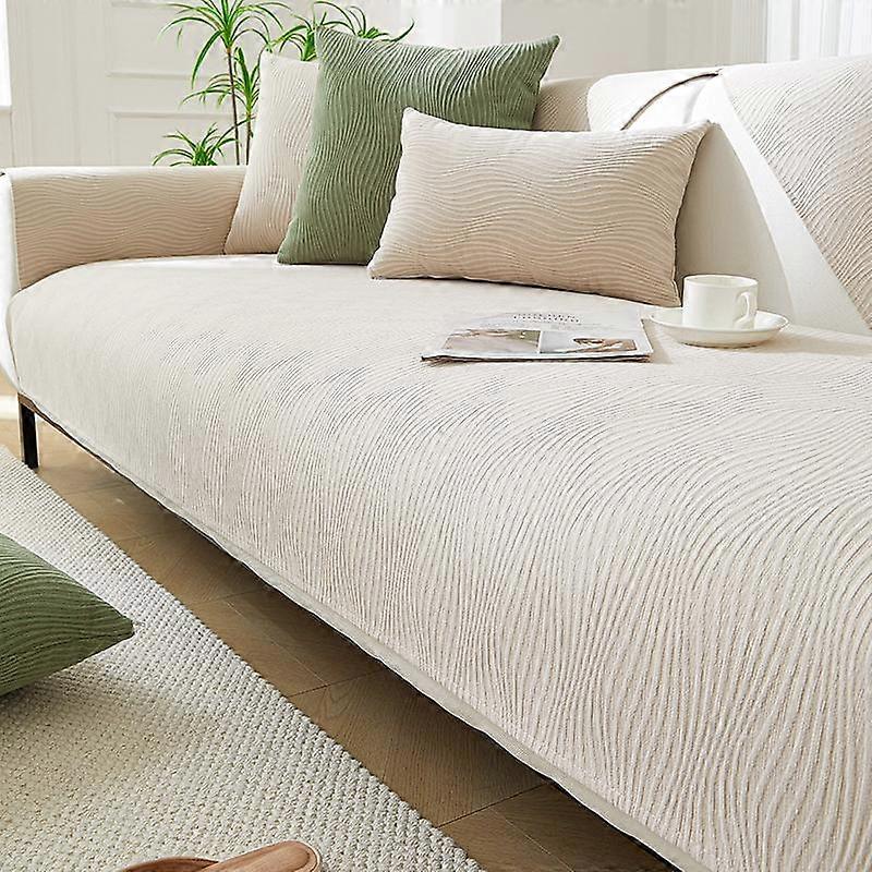 Simplicity Chenille Sofa Cushion Four Seasons Universal Non-slip Sitting Cushion Solid Color Sofa Cover High-grade Cloth Cover