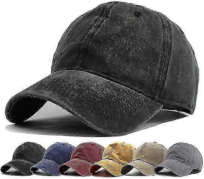 Men Women Washed Distressed Vintage Adjustable Cap