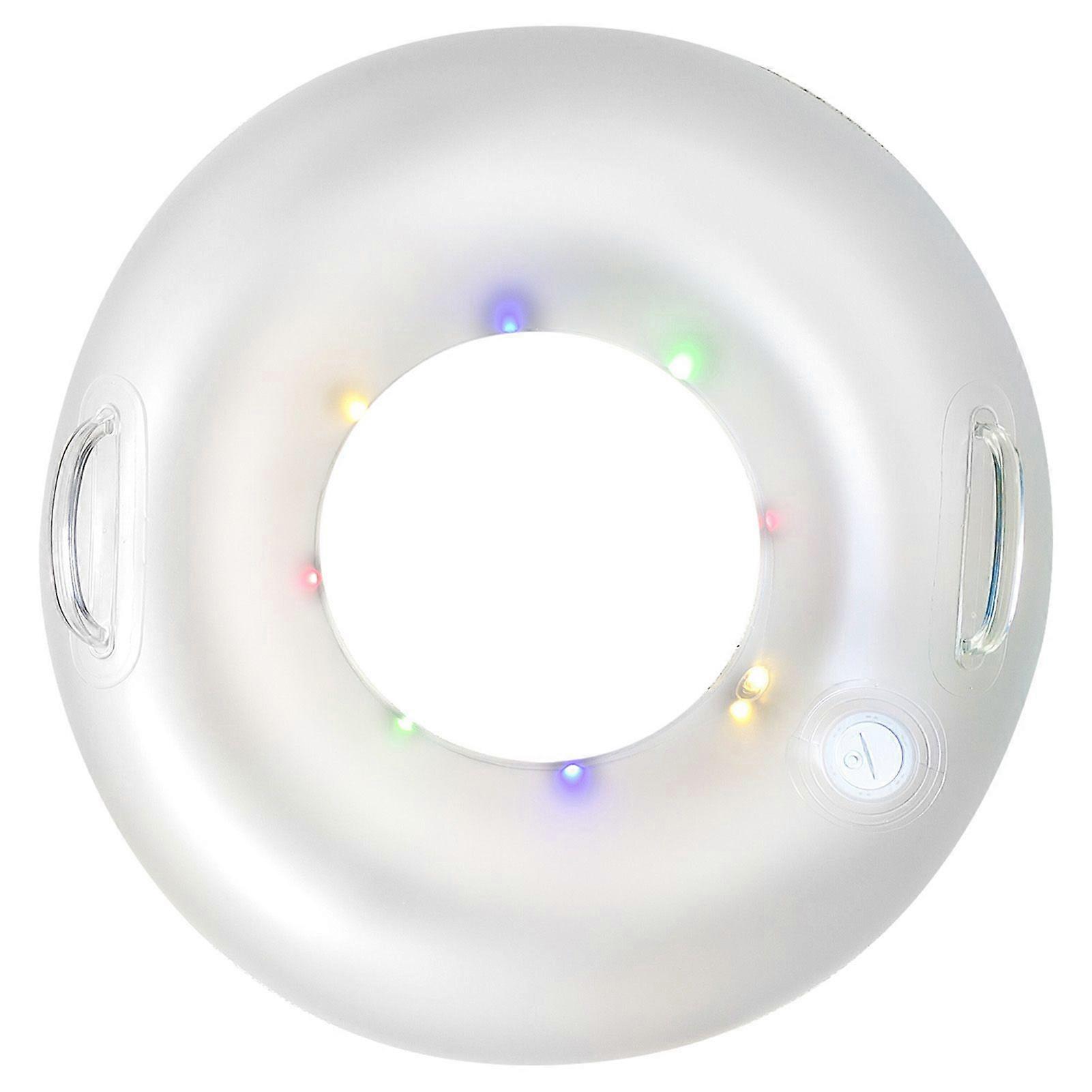 LED Glow Inflatable Pool Floats with Handles