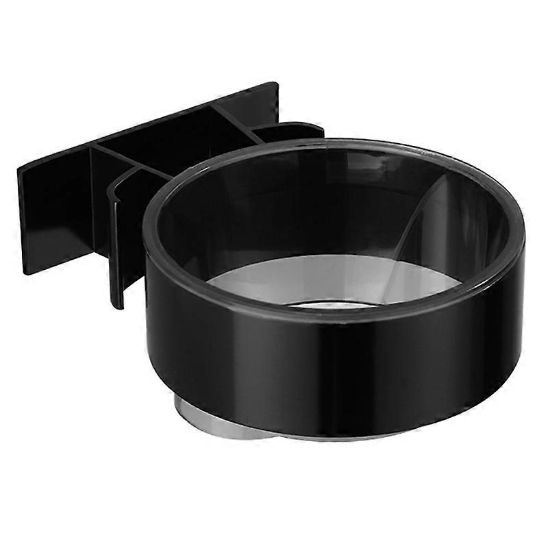 رف مجفف شعر الحمام بدون لكمة مثبت على الحائط رف تخزين أسود