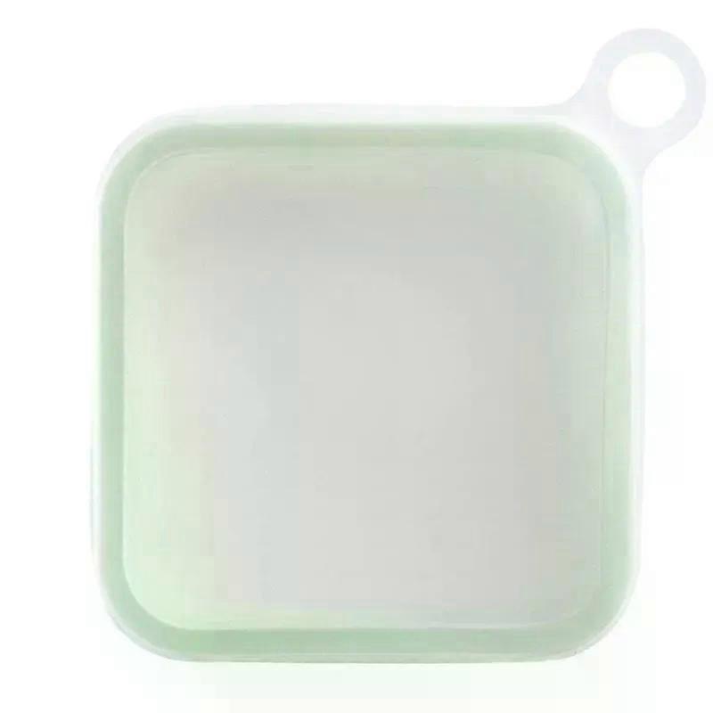 Silicone Portable Sandwich Toast Bento Box With Handle Food Container Snack Box Student Office Worker Lunch Box