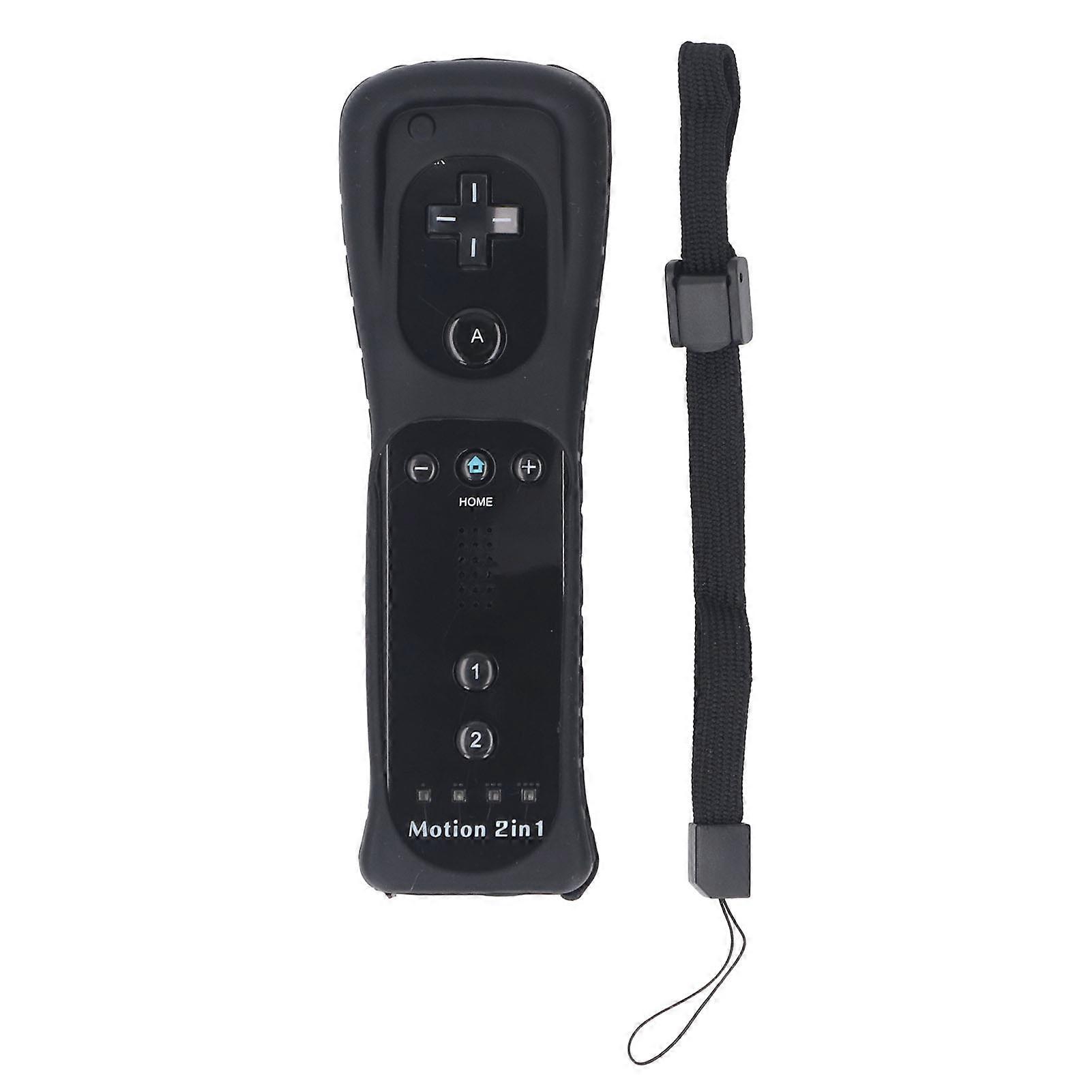 HD Home Game Console Media Remote Control Replacement Player Controller With Silicone Case Wristband 2 Vibration for Wii