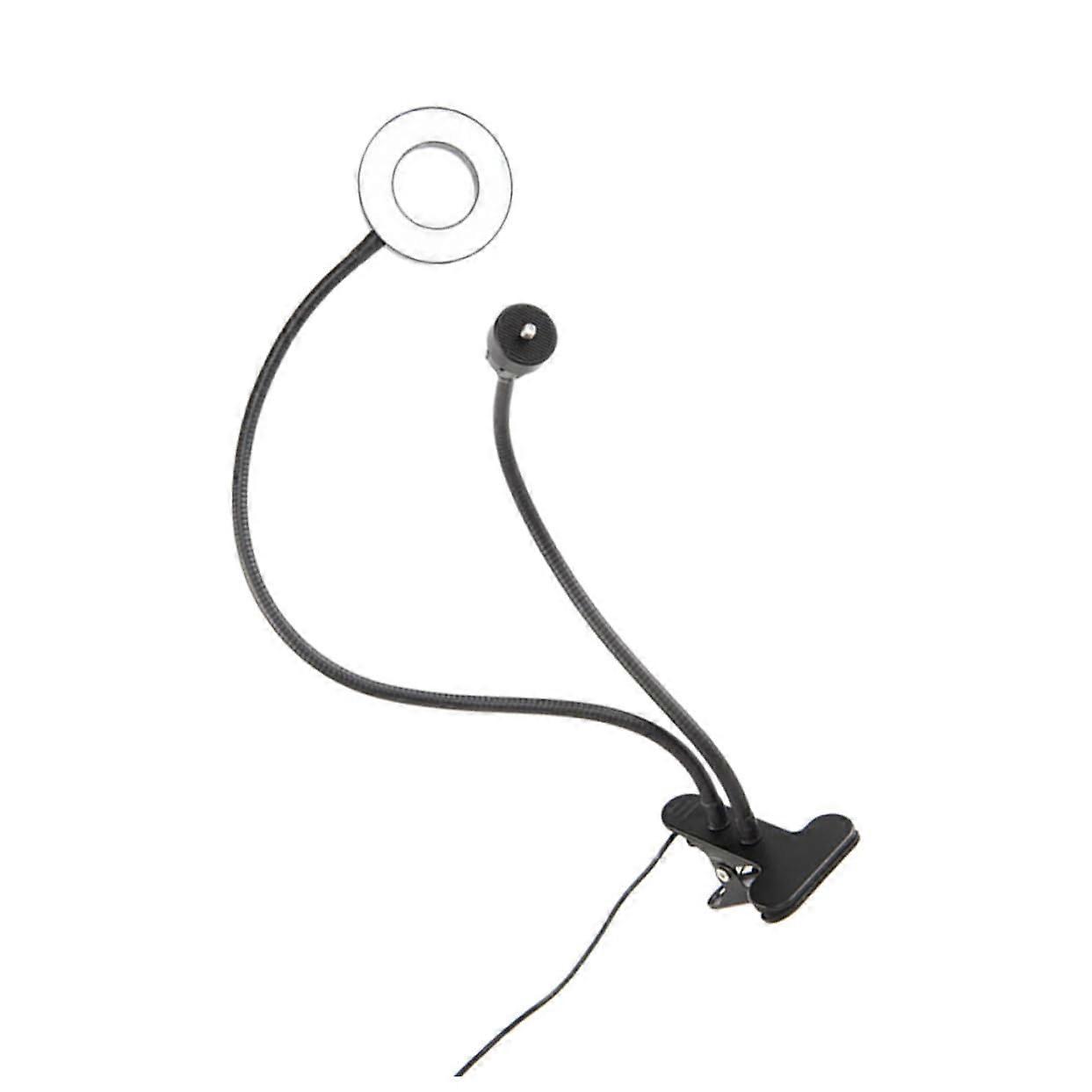 Metal Clip Supplemental Light Fill Ring Lamp For Selfie 1/4 Inch Interface Adjustable Black