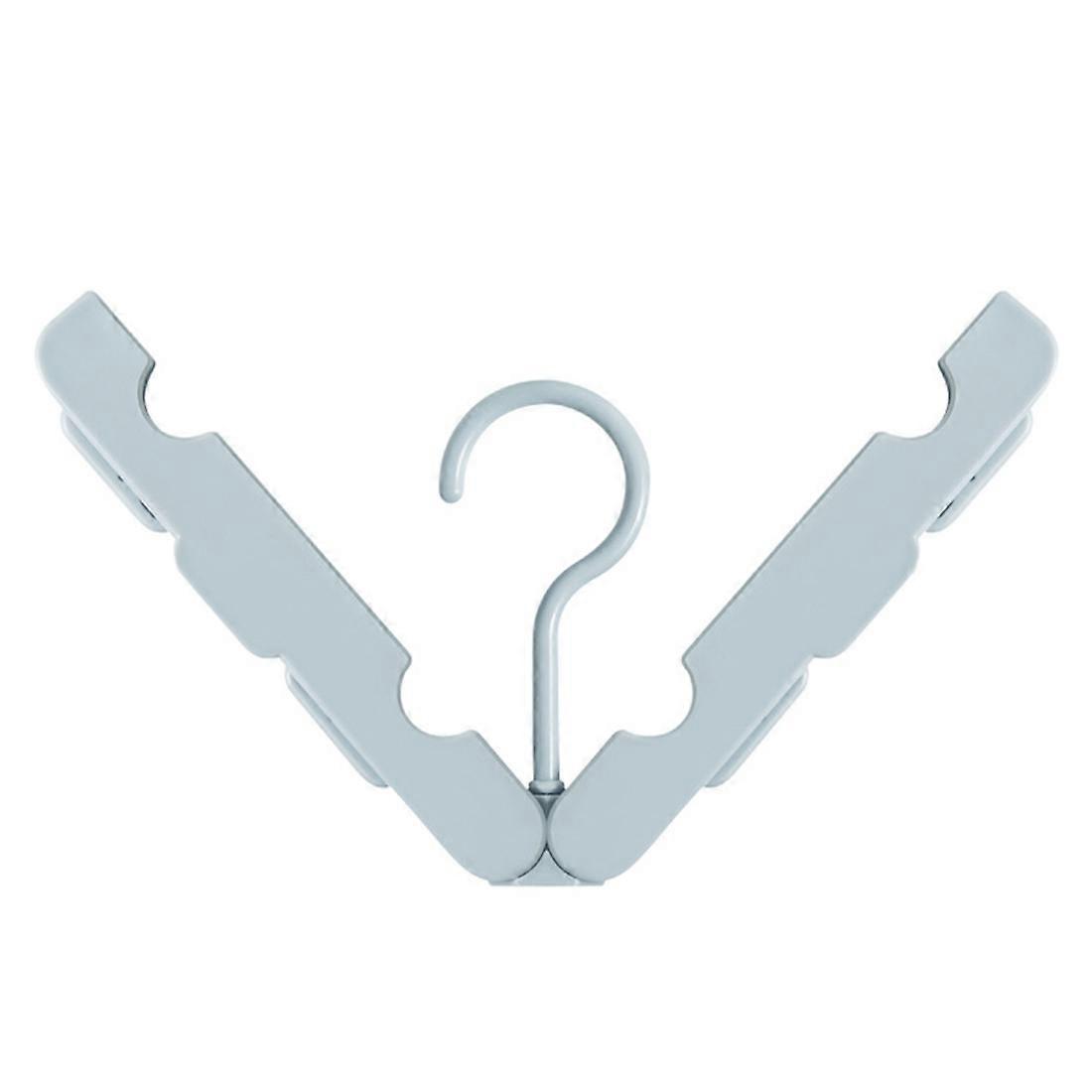 Foldable Clothes Hanger Drying Rack with 4 Hidden Clips for Home / Travel, Random Color Delivery