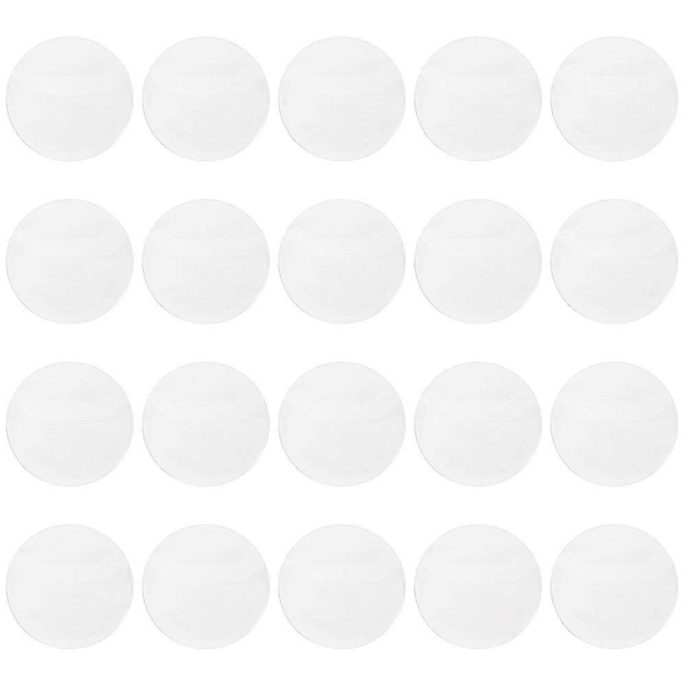 20 Stück Runde Abzeichenabdeckungen Transparente Münzabzeichen Abdeckungen Knopf Abzeichen Schutzabzeichen Abzeichen Abdeckungen