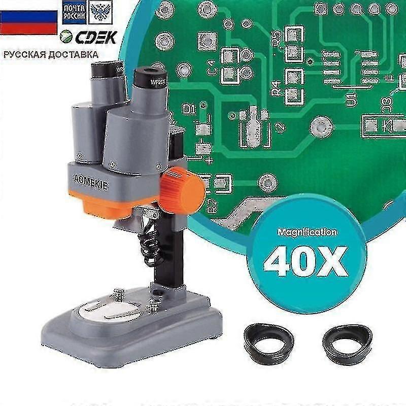 40x Binocluar Stereo Microscope Top Led Illumination Phone Repair Pcb