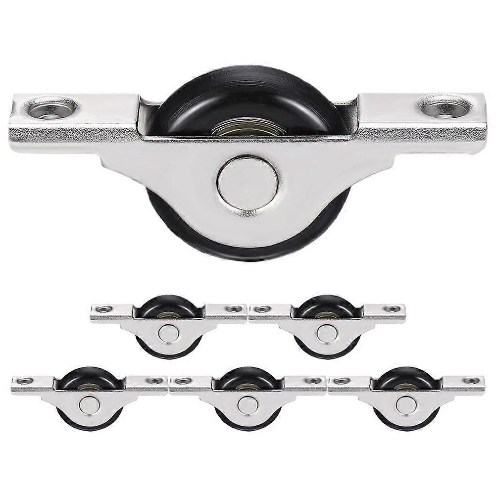 クローゼットキャビネットワードローブとWindowsスライディングドアローラー家具ボトムホイール交換用6pcsナイロンスライディングドアローラー