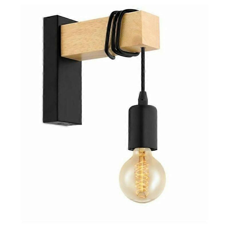 Wooden wall light "Ruder" E27 Black