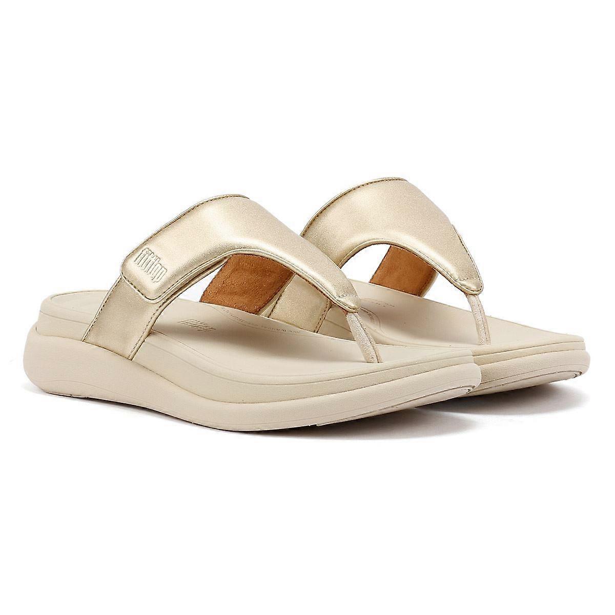 FitFlop F-Mode Go Adjustable Flatform Women's Platino Sandals