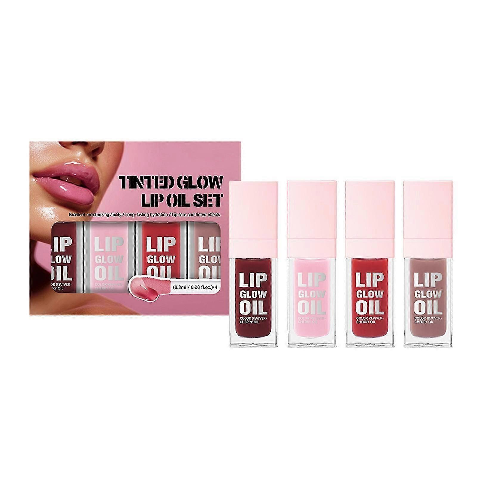 Lip Oil Set Moisturizes And Nourishes The Lips With A Mirror Like Water Gloss Lip Gloss And Lip Gloss 33.2ml