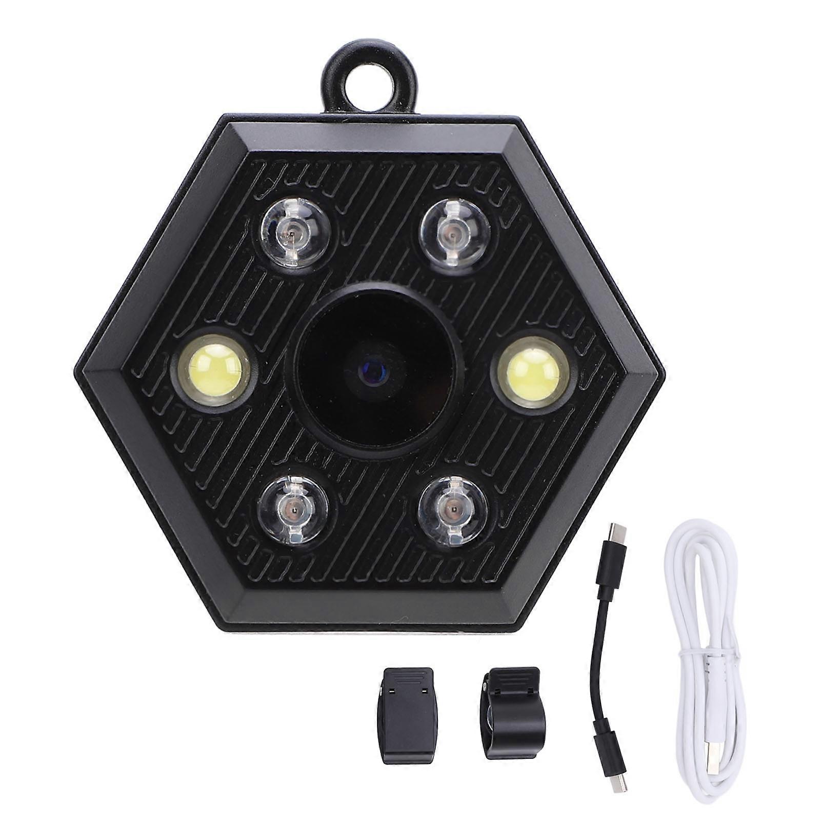 1080P Body Worn Camera 100 Degree Wide Angle Wearable Video Recorder with Night Light 2 Detachable Back Clips 32GB Memory Card Magnetic Function