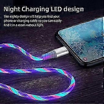 1m Flowing Streamer Light LED Data Transfer USB-Good Glowing 3A Fast Charging Type-Cle High-Speed