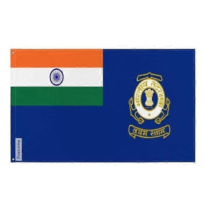 Flag - Indian Coast Guard - 192 x 288 cm - Polyester - Double-sided print - Iron eyelets