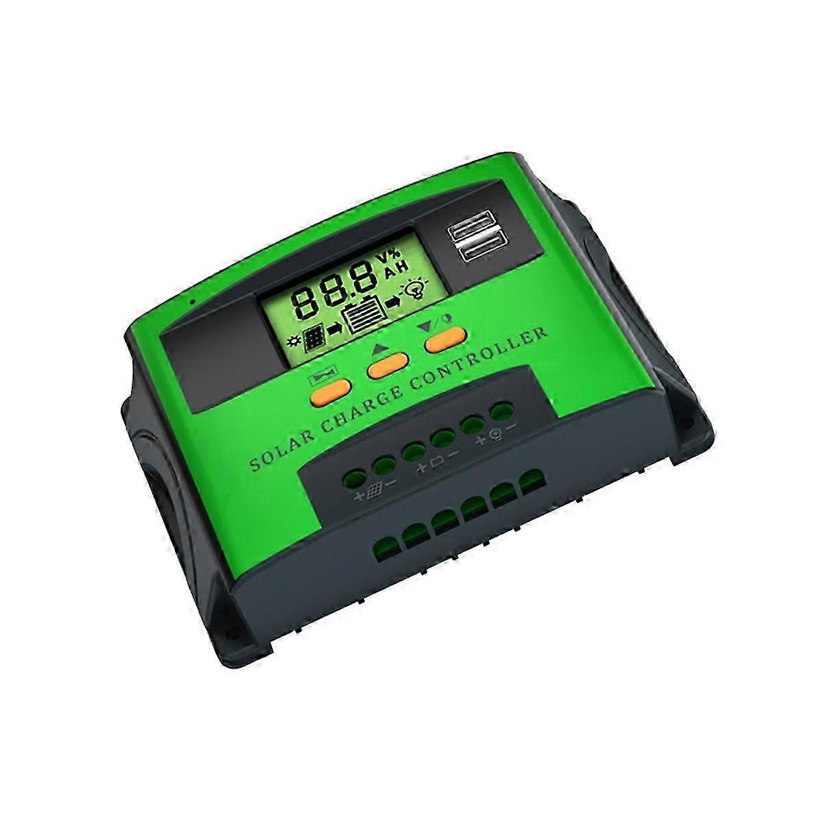 30A PWM Solar Charge Controller 12V/24V Auto for Lead Acid & Lithium Battery Solar Panel Charging