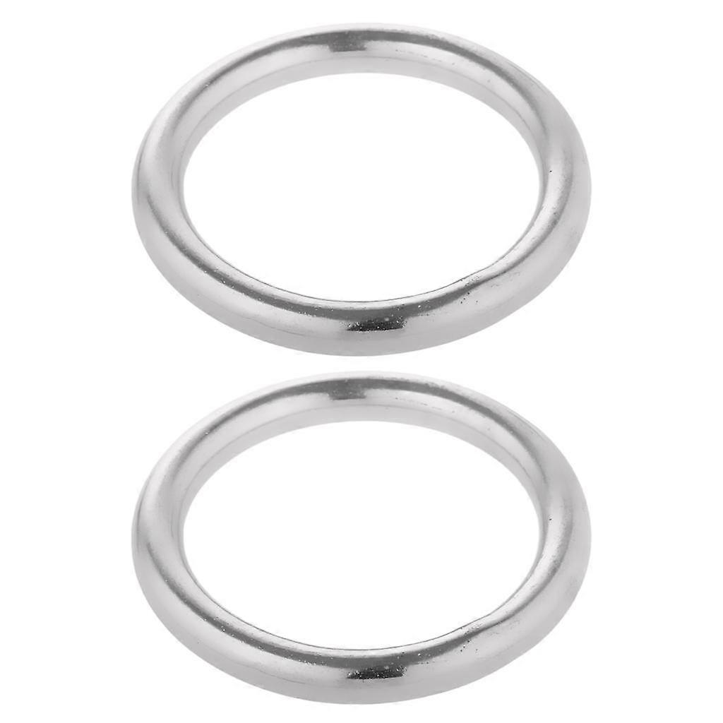 2Pcs/Set Smooth Polished Stainless Ring Vessel Fastener 80mm+70mm