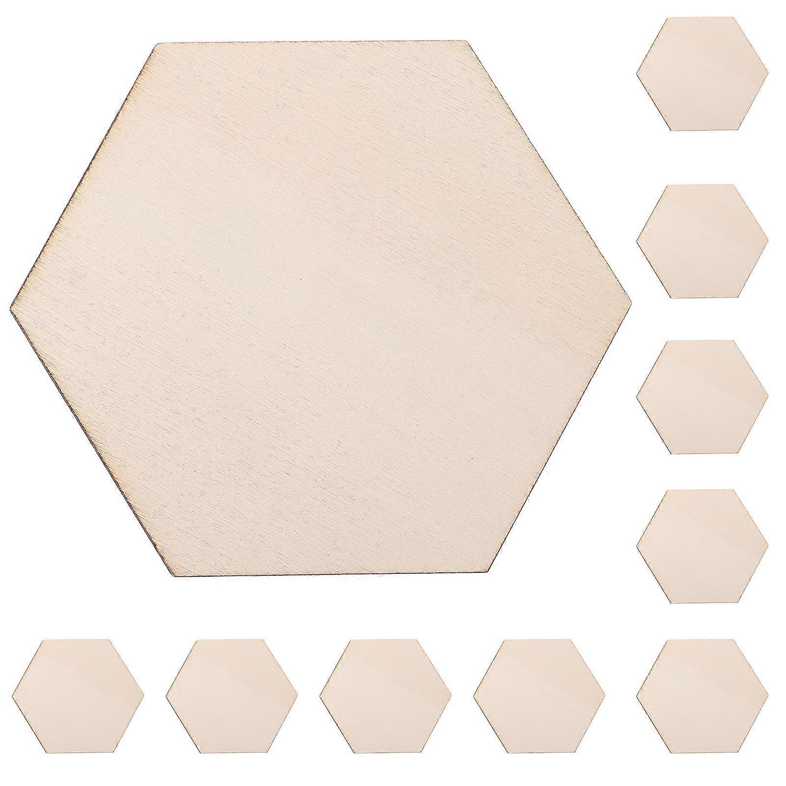 Hexagonal Wooden Shapes for Quilting Crafts, Durable and Natural Finish
