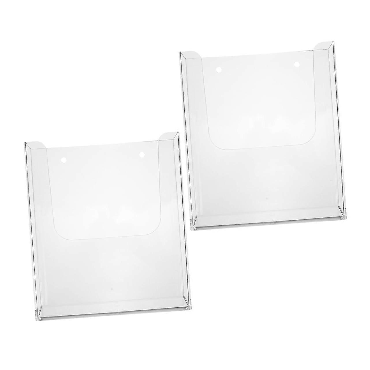 Multi Purpose Acrylic Brochure Mount Document Holder Plastic Magazine Storage Office Folder Holder Easy to Install