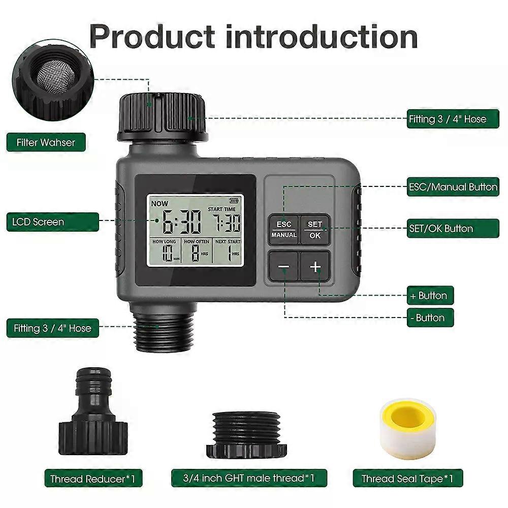 Intelligent Water Timer Automatic Garden Irrigation Controller Watering System Timed Sprinker for Lawn Greenhouse